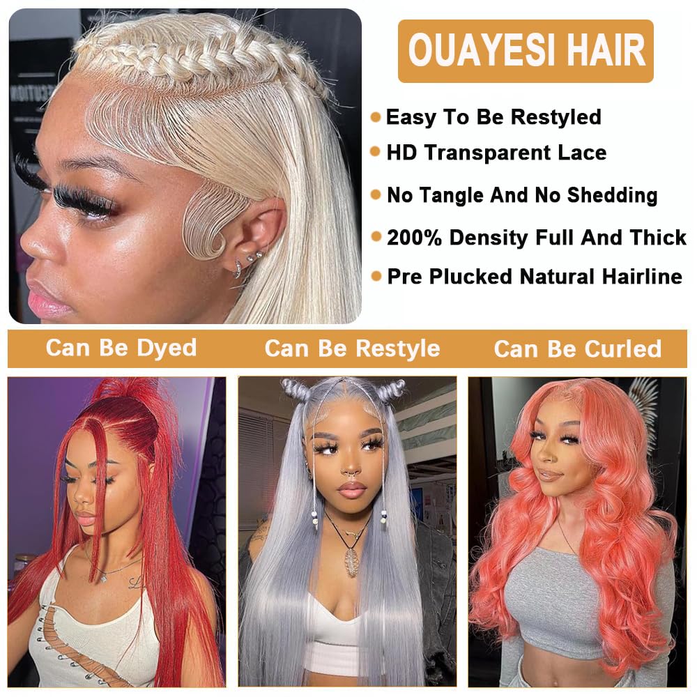OUAYESI 613 lace front wig density 200% for fuller volume.
