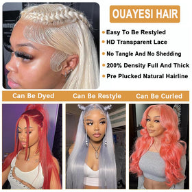 OUAYESI 613 lace front wig density 200% for fuller volume.