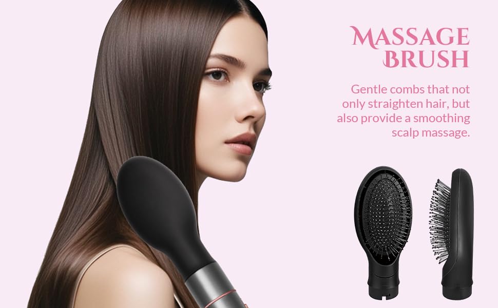 Oudim 5-in-1 hair dryer brush 0.7-inch curling iron for tighter curls