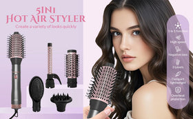Oudim 5-in-1 hair dryer brush diffuser cap for defined curls and frizz control
