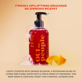 Orange blossom scent notes of CLEAN SLATE body wash.