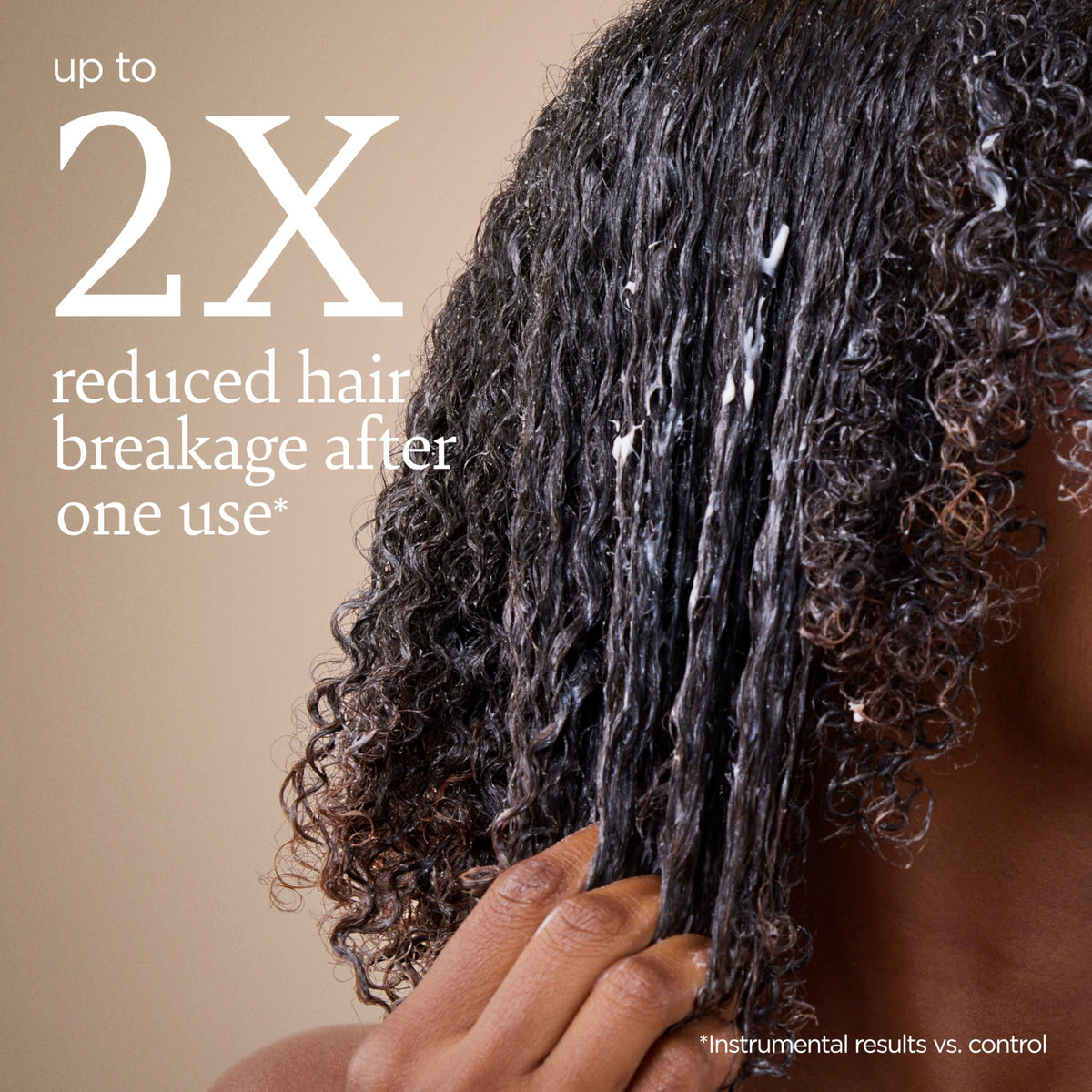 Ouidad bottle emphasizing moisture retention and barrier support
