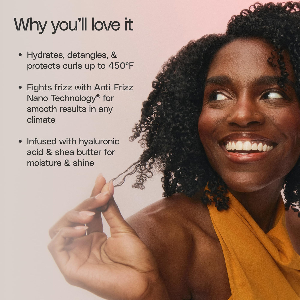 Color-treated curls are safe with Ouidad shampoo and UV shield