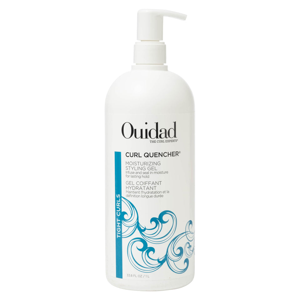 Ouidad Curl Quencher bottle pour for lightweight moisture and defined curls
