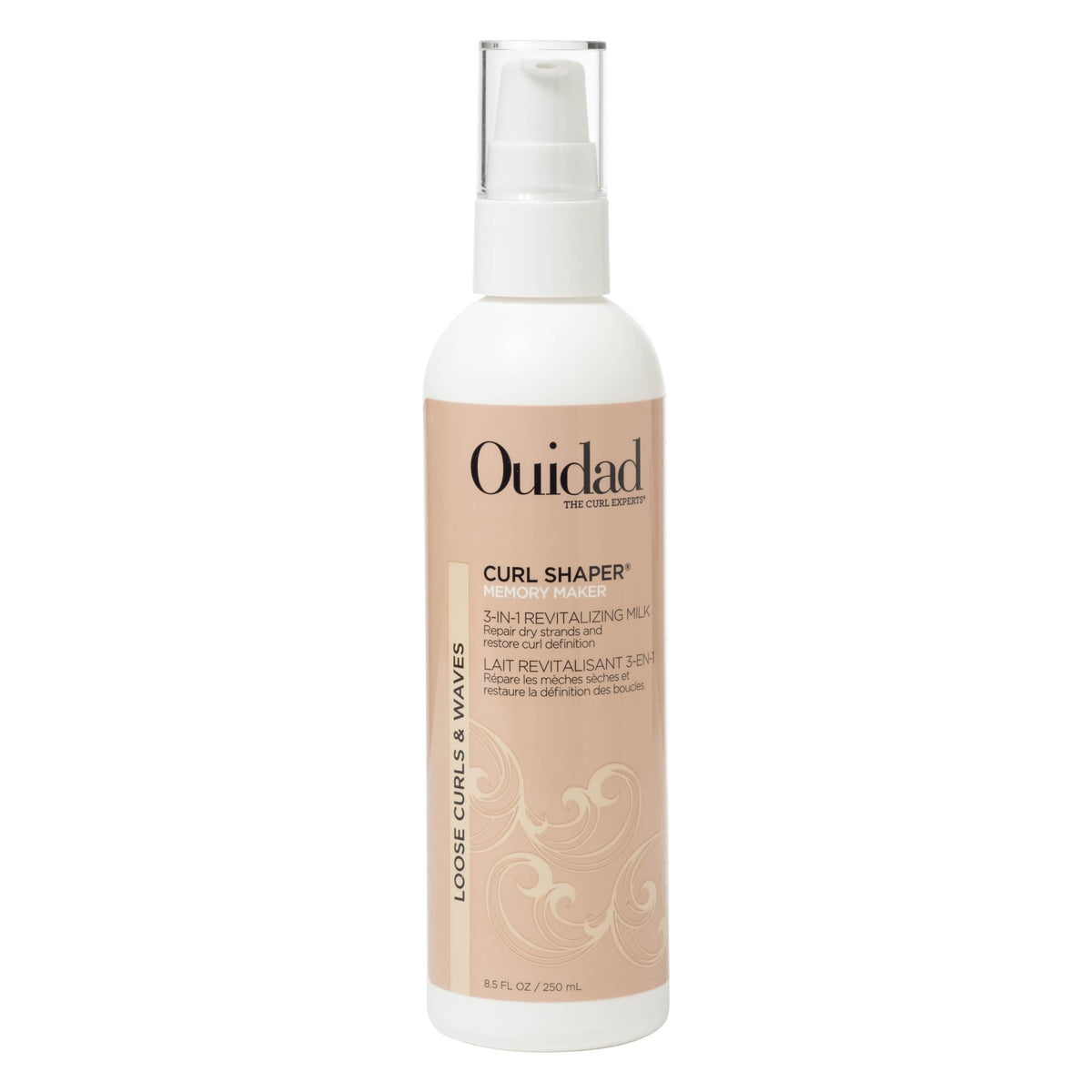 Ouidad Curl Shaper Memory Maker bottle front for easy pre-styling hydration.