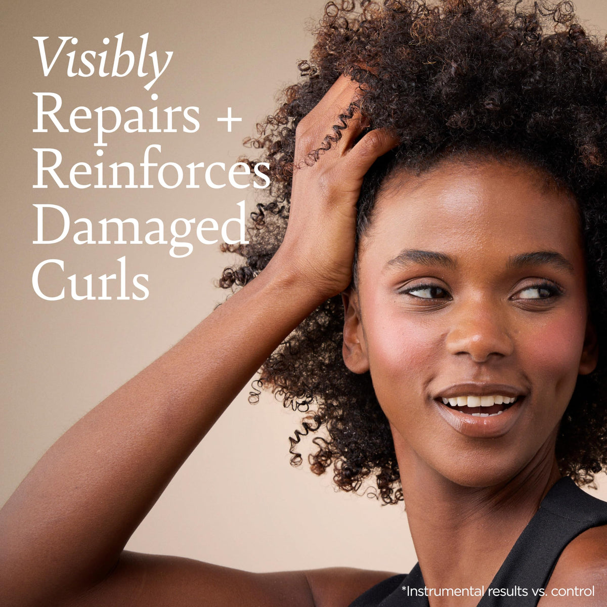 Ouidad Curl Therapy Mask on wet curls for easy detangling