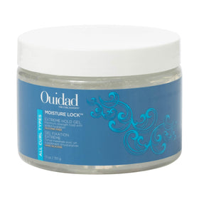 Ouidad Moisture Lock Extreme Hold Gel bottle with hydrating, strong hold for all curls