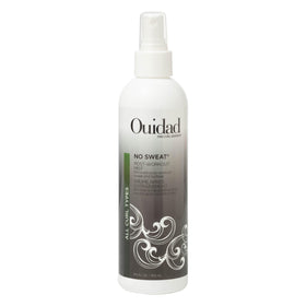 Ouidad No Sweat Post-Workout Mist bottle refreshes curls after workouts.