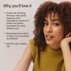 Ouidad color-safe label confirms vegan and silicone-free formula for color-treated curls.