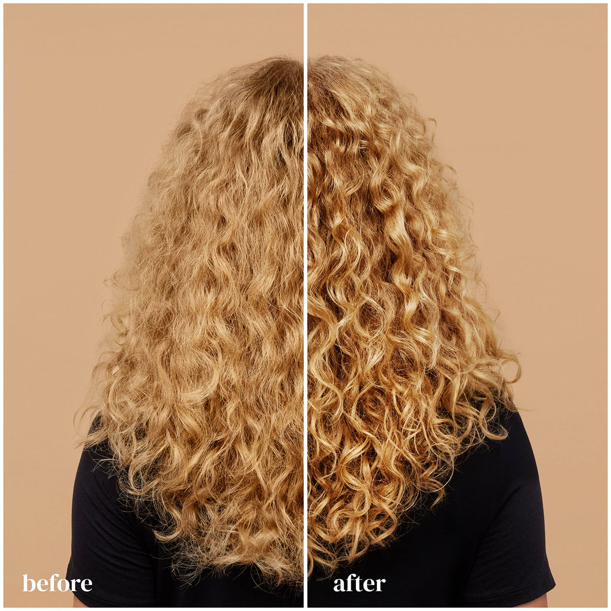 Ouidad Unbreakable Bonds Shampoo bottle pour demonstrates easy application and even distribution.