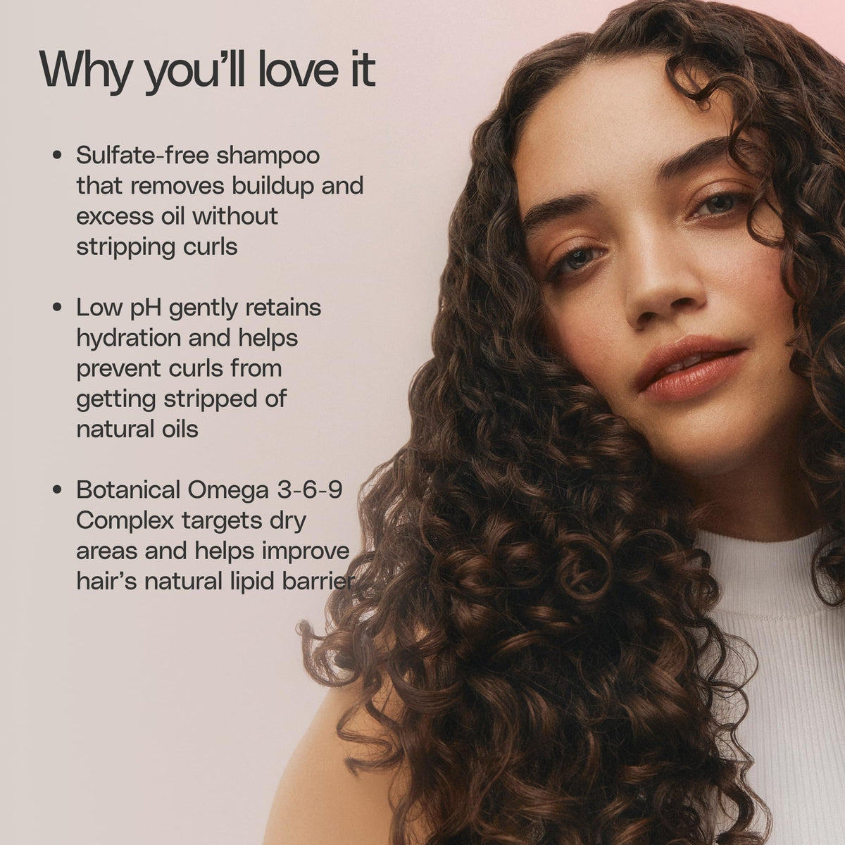 Shampoo image showing vegan cruelty-free badge and eco-friendly formula