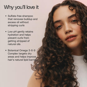 Shampoo image showing vegan cruelty-free badge and eco-friendly formula