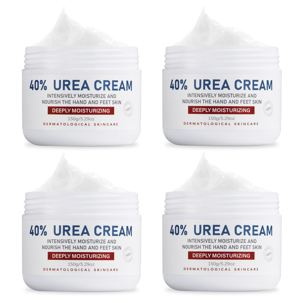 OUKEYA 40% urea cream jar improves dry feet and hands.
