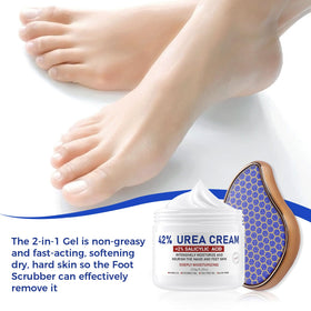 OUKEYA foot-files-set demonstrates smoothing of rough skin around heels
