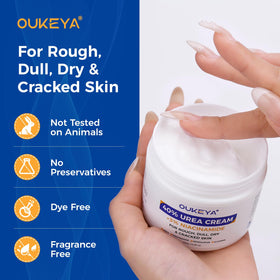 OUKEYA Urea Cream 40% ingredients close-up suggesting barrier-supporting formula