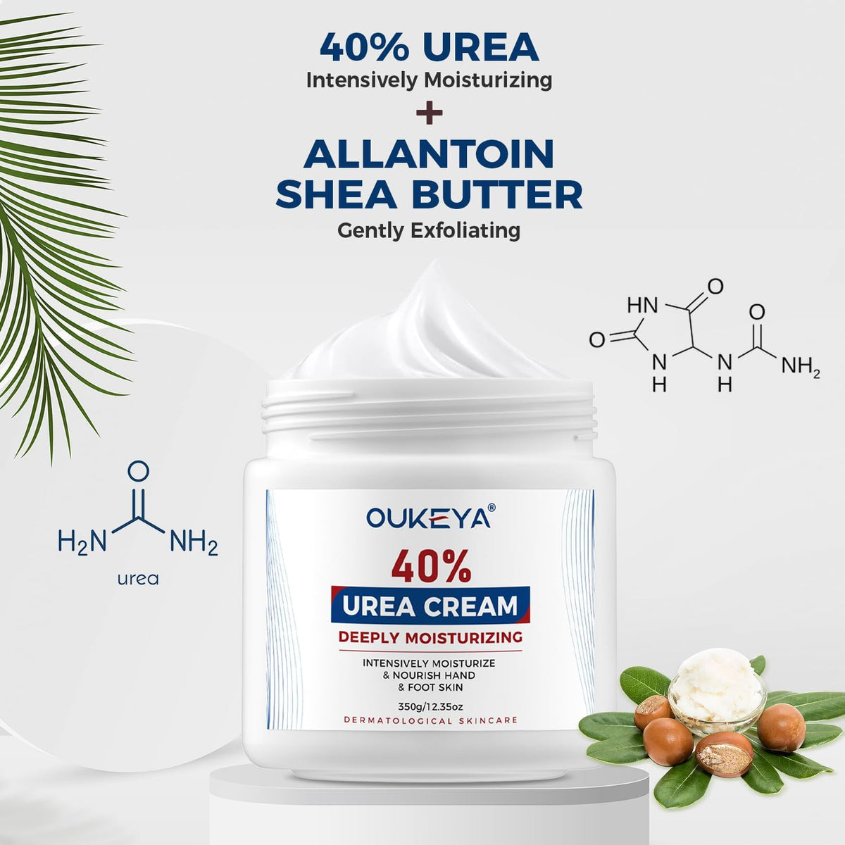 OUKEYA Urea Cream 40% texture close up non greasy formula