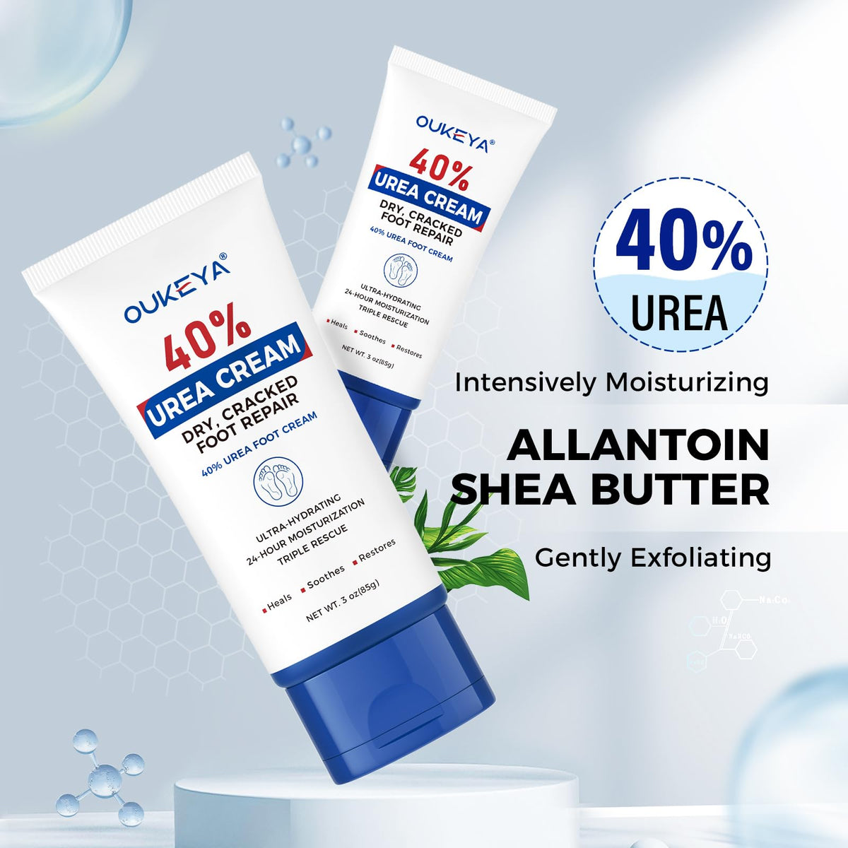 Cream swirl on skin demonstrating smooth, even application.