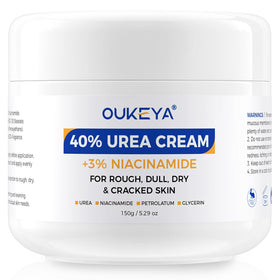 OUKEYA Urea Cream 40% tube front showing deep hydration for dry skin