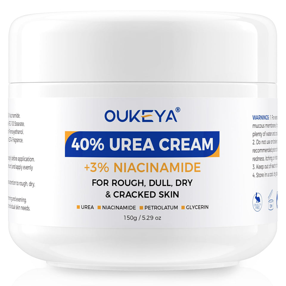 OUKEYA Urea Cream 40% tube front showing deep hydration for dry skin