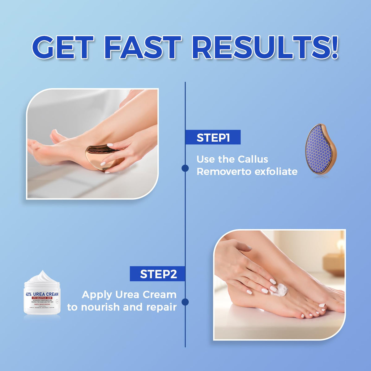 OUKEYA 42% urea cream non-greasy formula highlights fast absorption