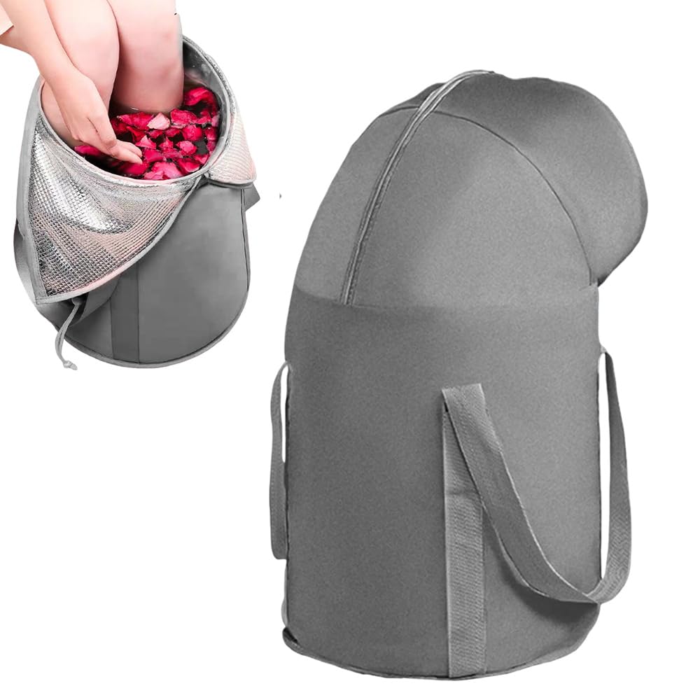 OULIGET collapsible foot bucket ready for travel and easy packing