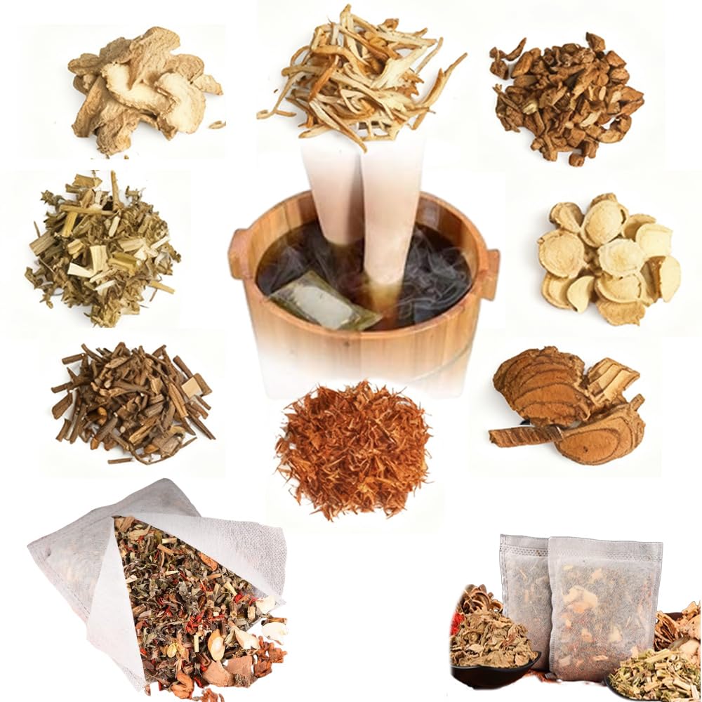 OULIGET ginger mugwort foot soak bag with herbs for a soothing at-home spa.