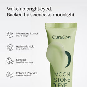 OURAGLOW cooling metal tip delivers refreshing, mess-free eye cream application.