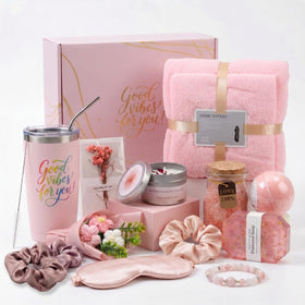 Ourelf Mothers Day gift box presentation showing a ready-to-gift spa set for a thoughtful surprise