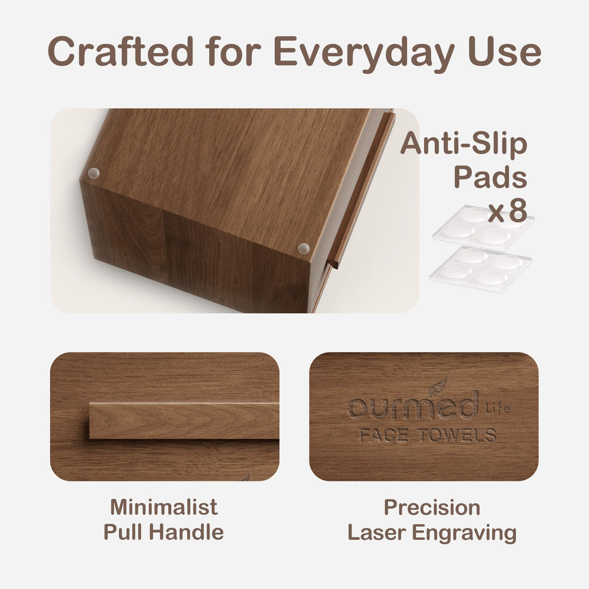 Ourmed Life box designed for sensitive skin towels on daily use.