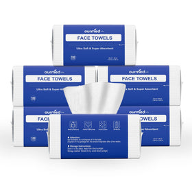 Ourmed Life packaging shows biodegradable face towels ready for use