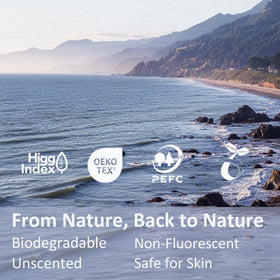 Environmentally conscious Ourmed Life towels with fragrance-free biodegradable fibers.