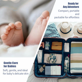 Travel-ready Ourmed Life dry wipes in compact pack support on-the-go skincare.