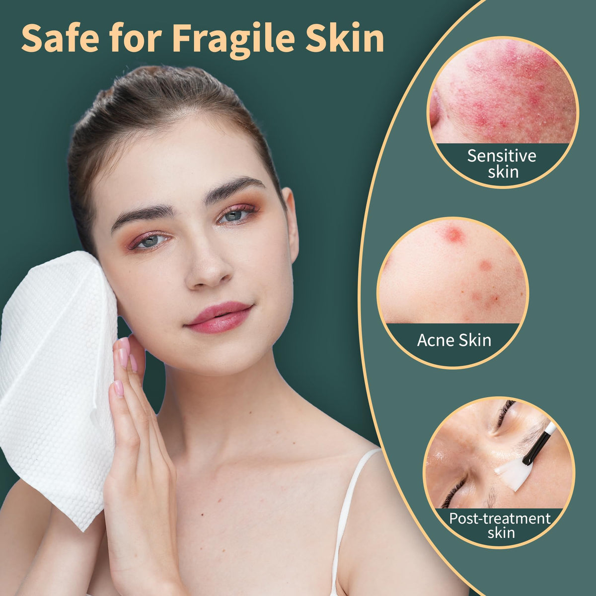 Ourmed Life towels absorb quickly for easy makeup removal with water or cleanser