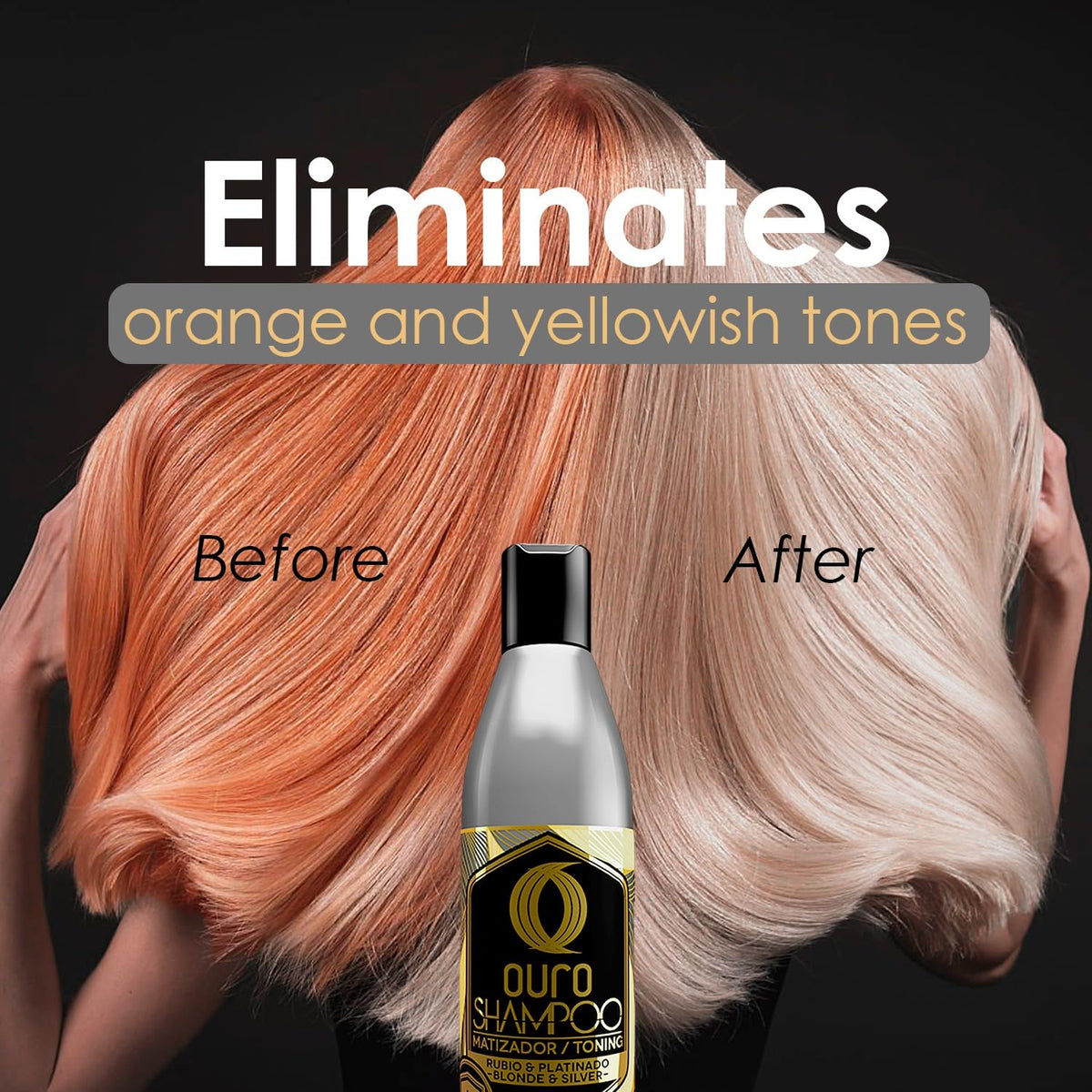 OURO Shampoo Toning lather closeup suggests brightening and toning effects