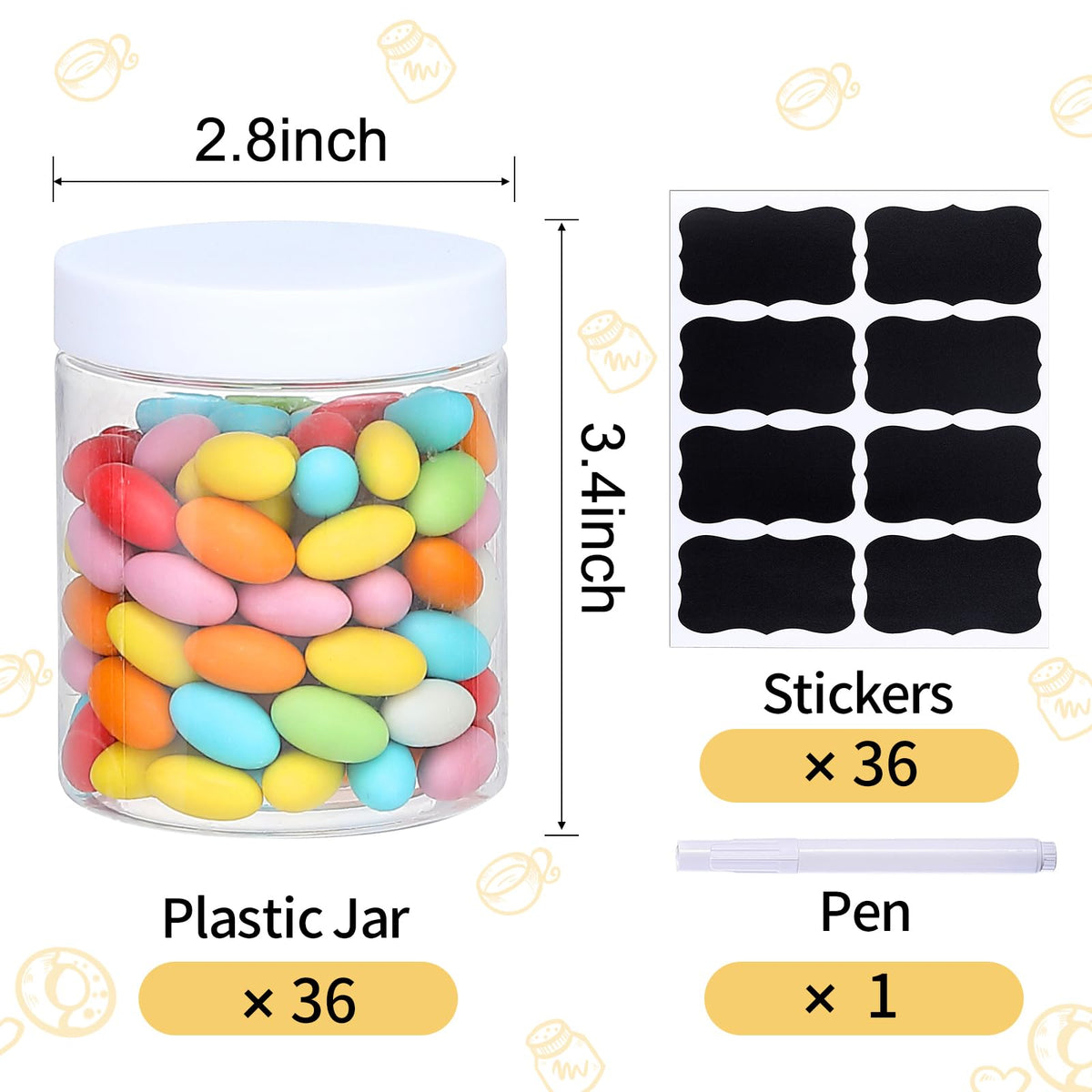 OUSHINAN airtight-clear-jar with leak-proof seal keeps ingredients fresh.