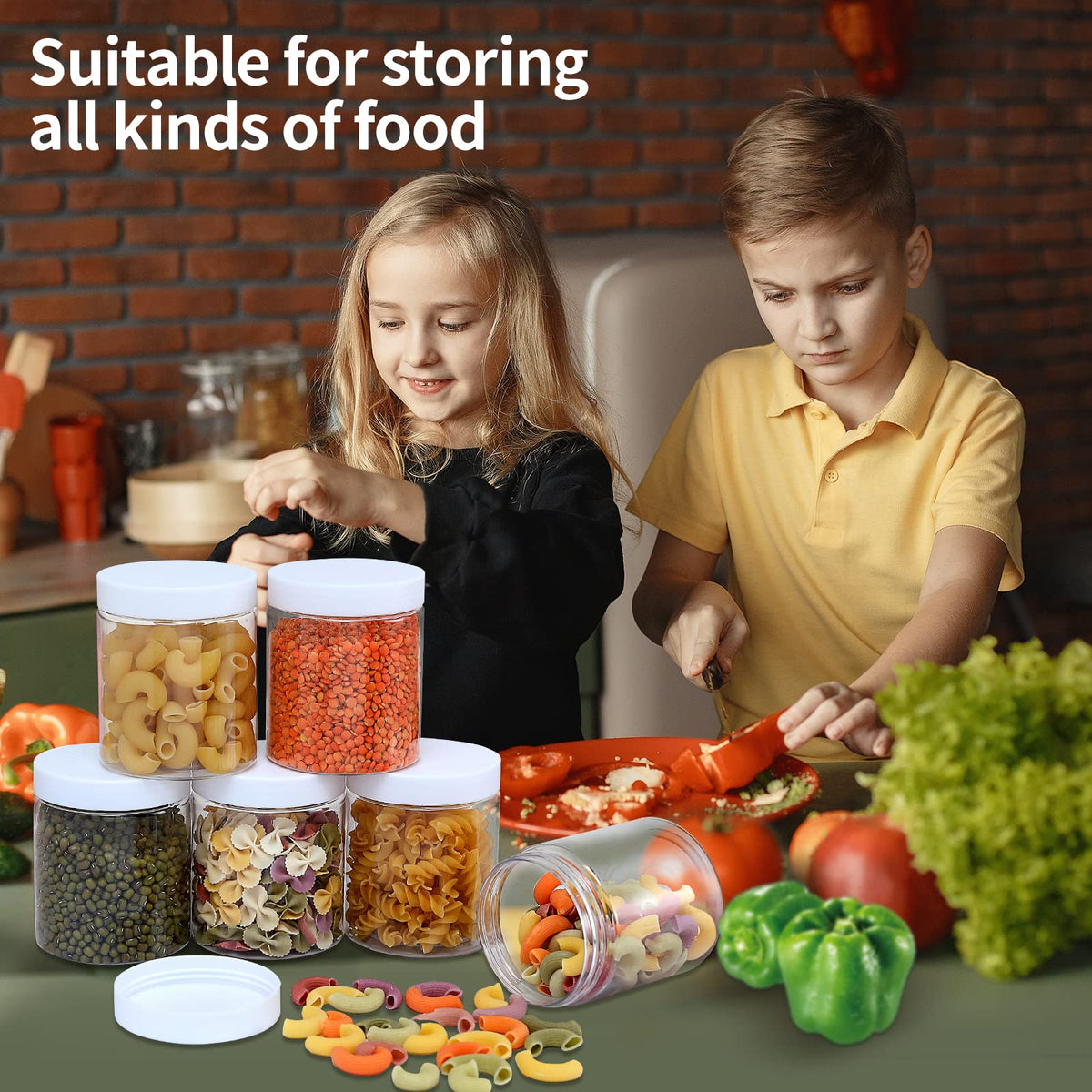 OUSHINAN-labels-included-jar helps you label contents at a glance.