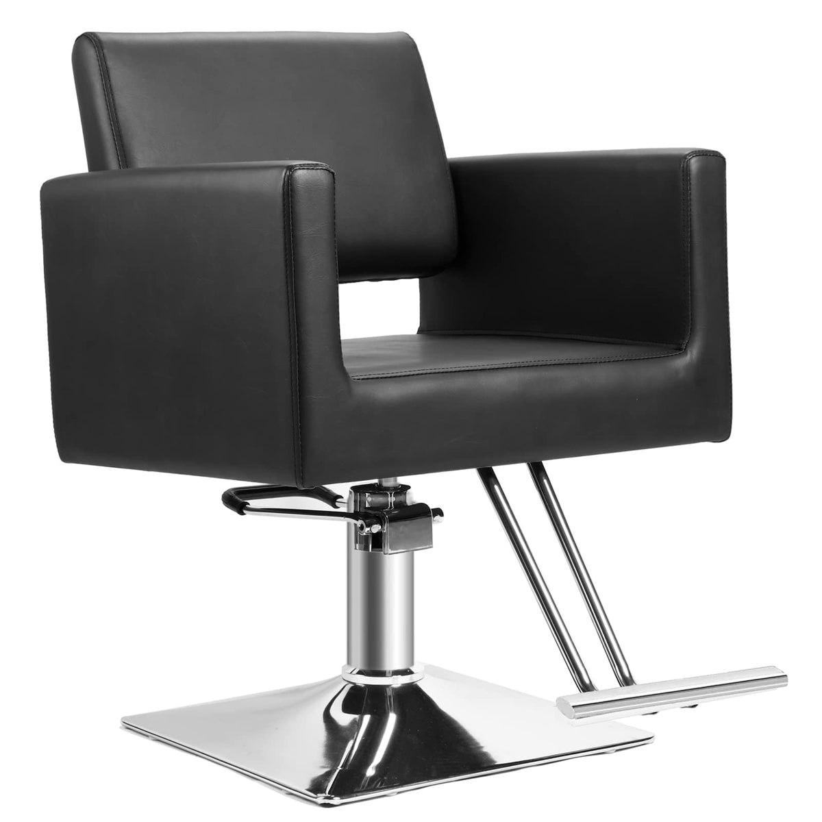 OUTMASTER hairchair base chrome square provides stable support for steady barbering sessions