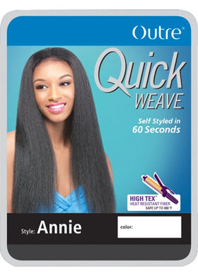 Outre Annie half wig side view for a seamless, natural transition.