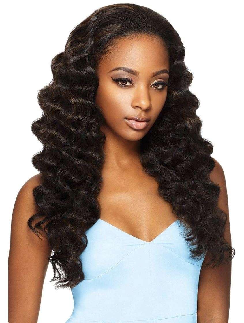 Outre Ashani half wig front view for natural, ready-to-wear texture