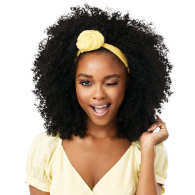 Outre Braids Bahama Mama wig back view reveals full coverage and bounce.