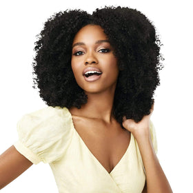 Outre Braids Bahama Mama wig side view shows seamless blend and parting.