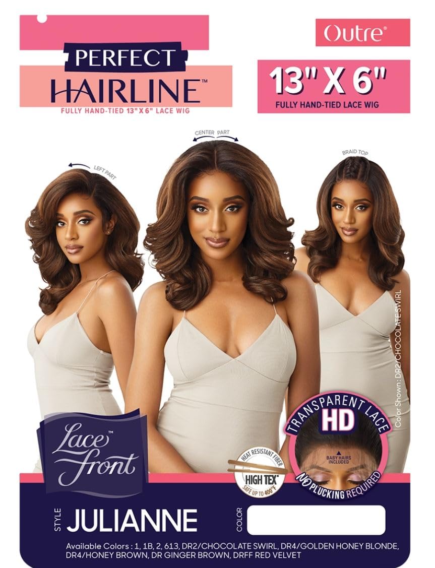 Outre Julianne HD transparent lace detail for seamless scalp illusion.