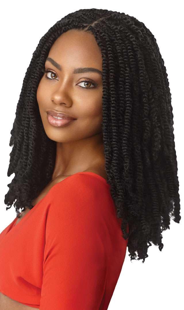 Outre Braids Twisted Up 16-inch with pre-fluffed fibers for effortless installation.