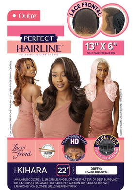 Outre Braids Kihara off-black 1B lace front wig blends seamlessly with real hair.