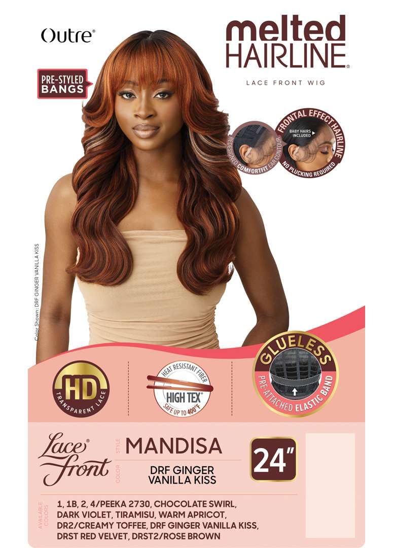 Outre Braids Mandisa Lace Front View highlighting a realistic hairline for versatile styling.