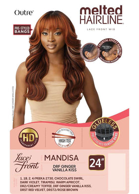 Outre Braids Mandisa Lace Front View highlighting a realistic hairline for versatile styling.
