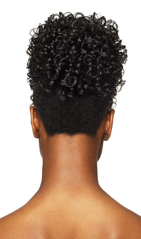 Outre Braids Pineapple Pony Softie back view demonstrates lightweight, comfortable attachment