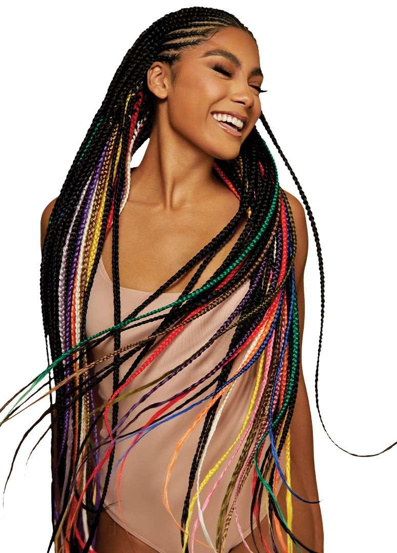 Outre X-Pression braid fibers pre-stretched for easier handling