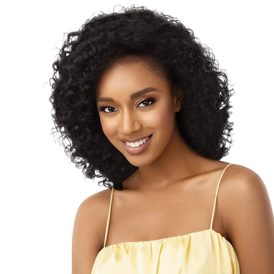 Outre Converti Cap Beach Babe 1B wig, front view for versatile styling possibilities.