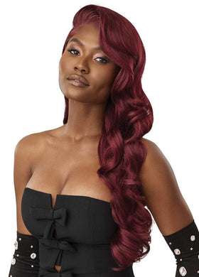 Outre Lace Front Wig back close-up lace blends with skin for seamless wear.